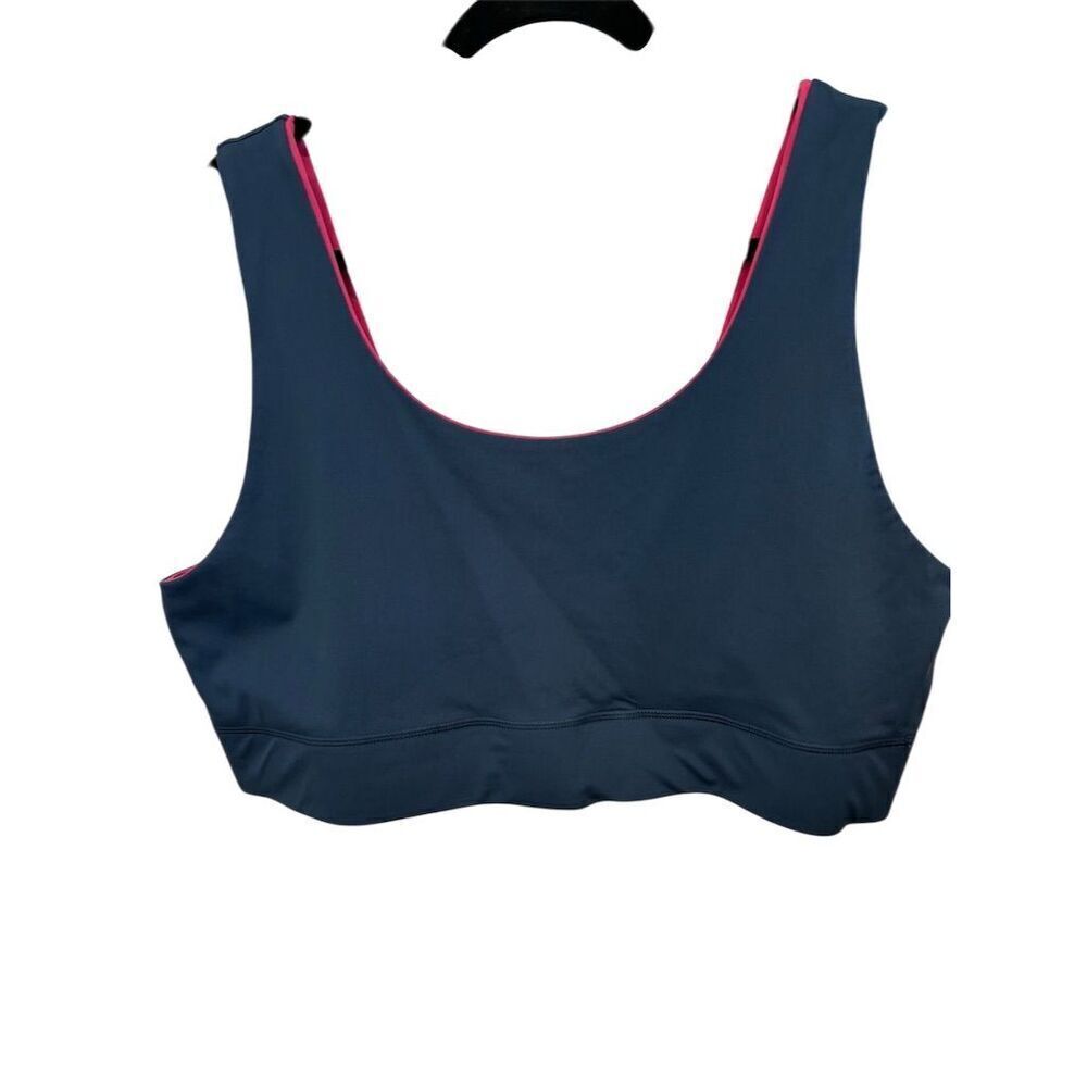 Fabletics Women's Reversible Sports Bra M Navy Blue/Bright Pink